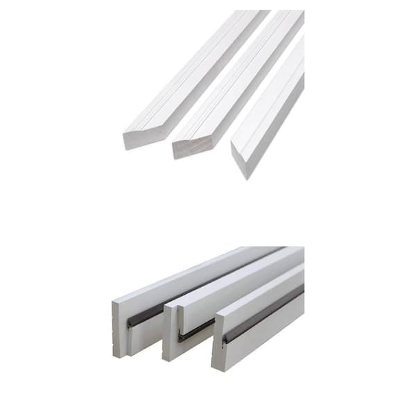 WM180 White Prefinished Door Casing Set with Exterior Door Jamb Kit Bundle