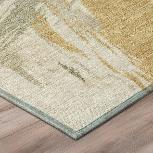 Chantille Machine Washable Indoor/Outdoor Abstract ACN2957 Wheat 2 ft. x 3 ft. Accent Rug