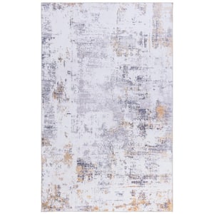 Tacoma Gray/Gold 5 ft. x 8 ft. Marble Area Rug