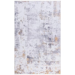 Tacoma Gray/Gold 6 ft. x 9 ft. Marble Area Rug