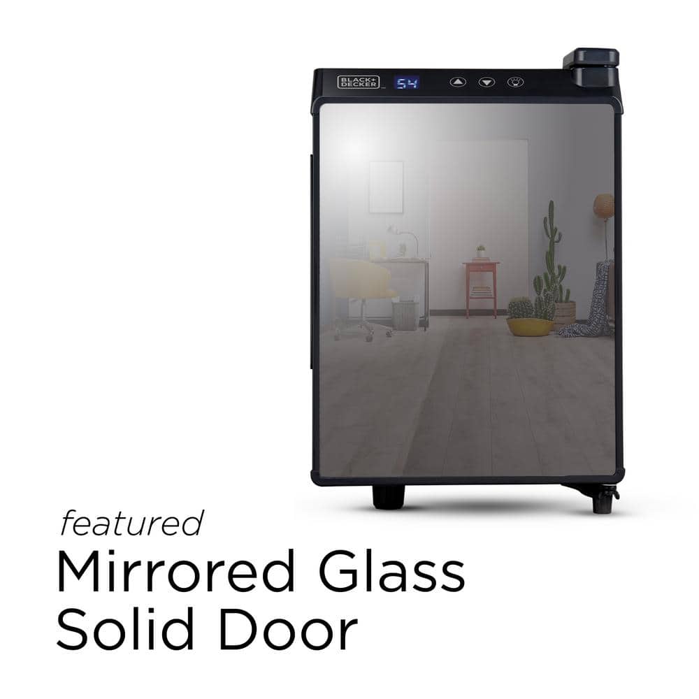 Elegant 6-Bottle Wine Cooler with Thermoelectric Cooling and Mirrored Door