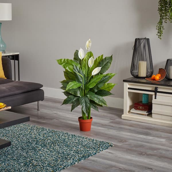 Nearly Natural 42 in. Spathiphyllum Artificial Plant (Real Touch