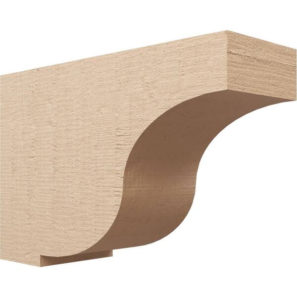 Ekena Millwork 11 in. x 22 in. x 33 in. Classic Van Buren Rough Cedar Woodgrain TimberThane Corbel, Primed Tan