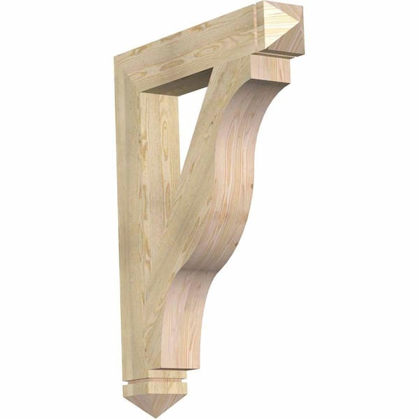 Ekena Millwork 6 in. x 48 in. x 36 in. Douglas Fir Funston Arts and Crafts Rough Sawn Bracket