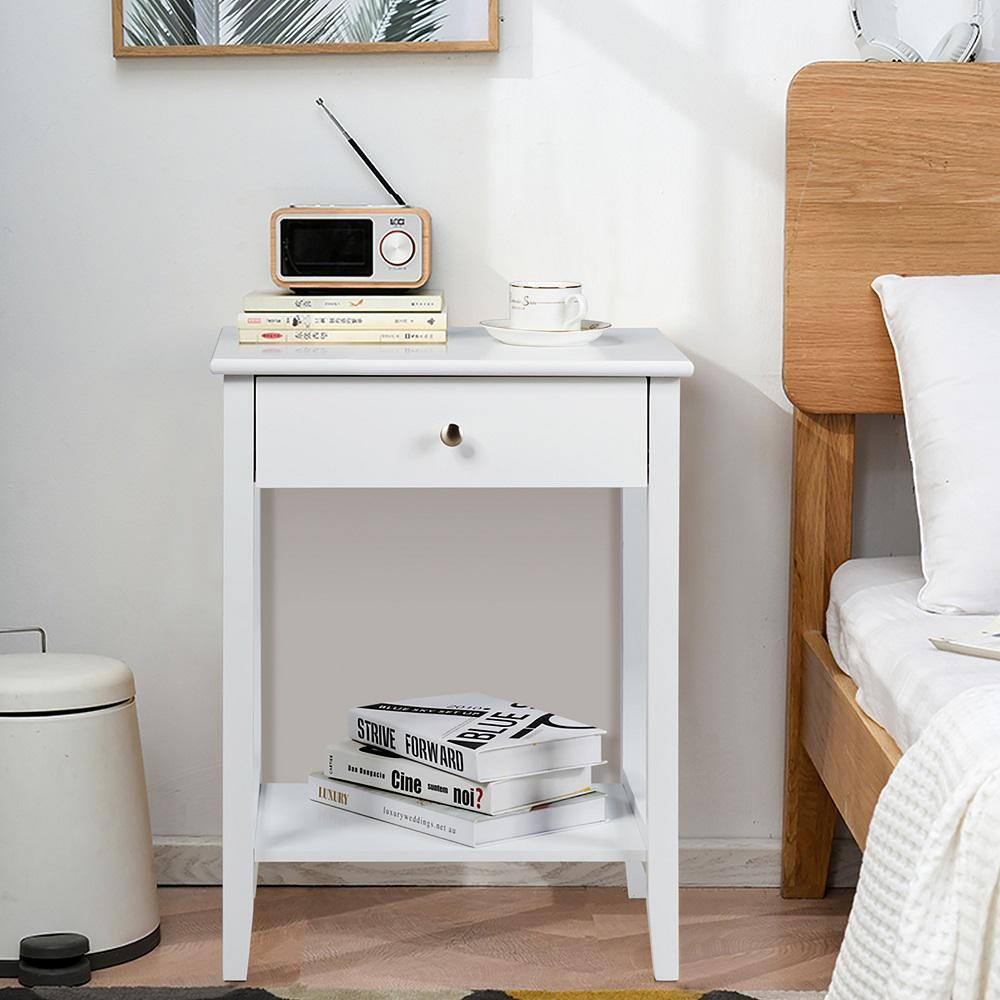 Costway Nightstand End Table Storage Display Bedroom