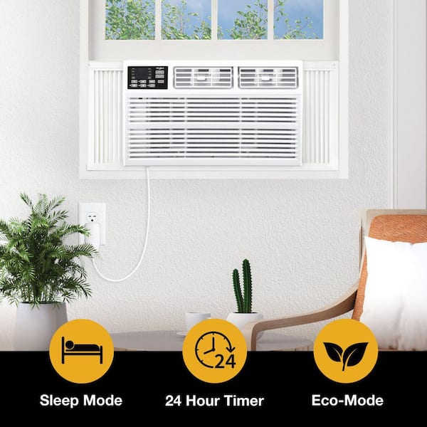 18,000 BTU (DOE) 230 Volts Window Air Conditioner Cools 1000 sq. ft. with Remote in White