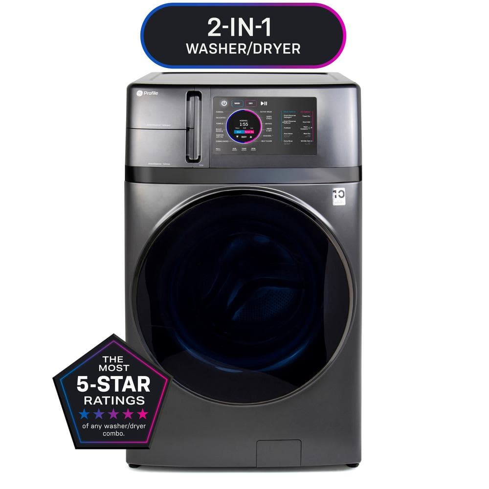 Profile 4.8 cu. ft. Smart UltraFast Electric Washer & Dryer Combo in Carbon Graphite with Ventless Heat Pump Technology