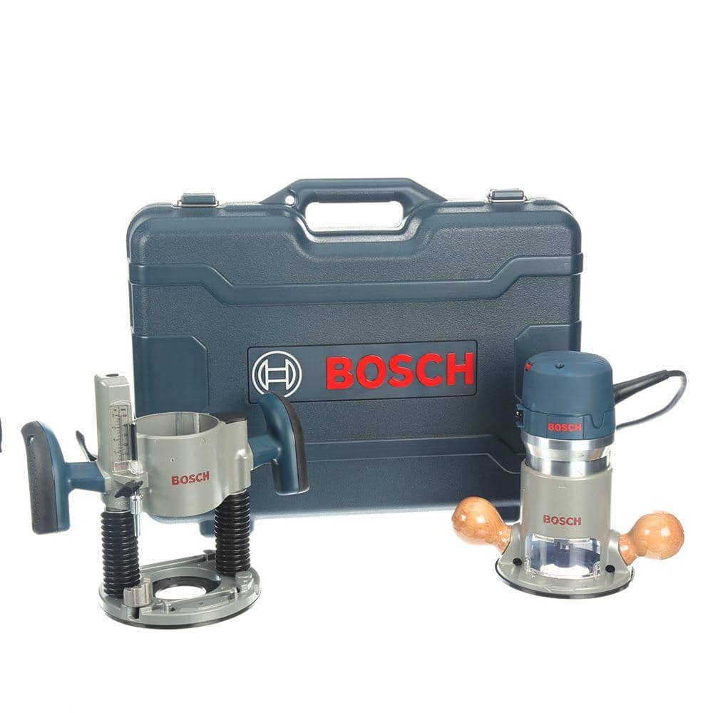 Bosch 12 Amp 2-1/4 Horse Power Corded Peak Variable Speed Plunge and Fixed Base Router Kit with Hard Case -  1617EVSPK