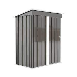 5 ft. W x 3 ft. D Gray Metal Outdoor Storage Sheds with Lockable Door (15 sq. ft.)