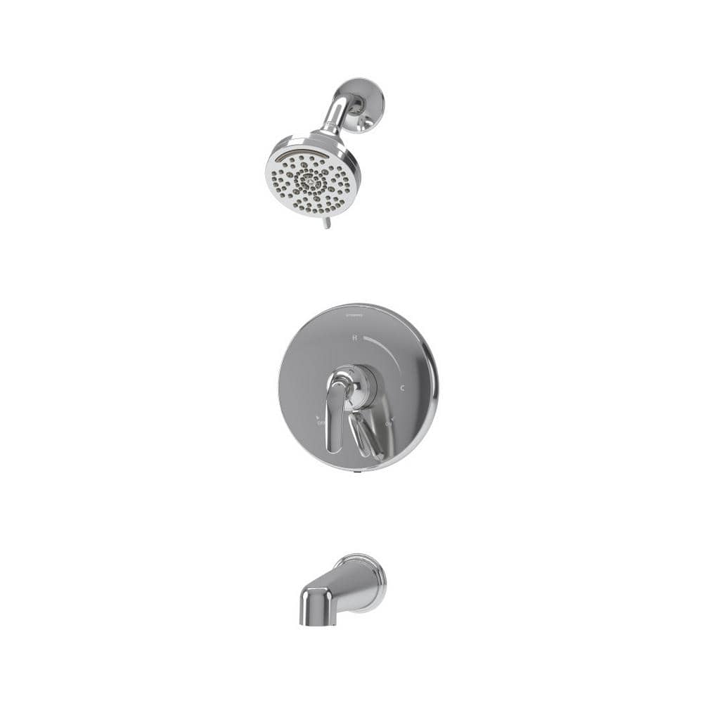 Symmons Elm Single Handle Wall Mount Tub and Shower Trim Kit with Diverter Lever in Chrome 1.5 GPM (Valve Not Included)