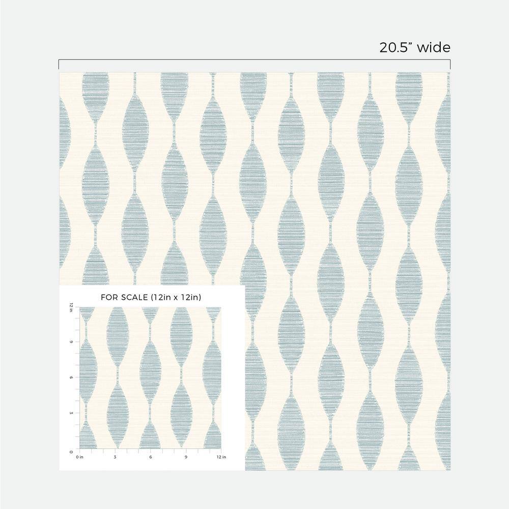 Blue Opal Geometric Vinyl Peel and Stick Wallpaper