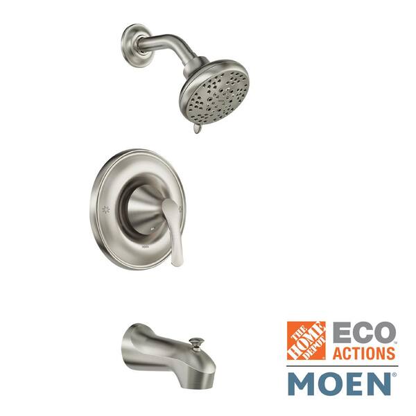 MOEN Darcy SingleHandle 5Spray Tub and Shower Faucet with Curved