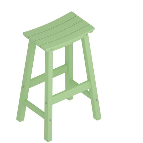 NewTechWood HDPE Plastic Outdoor Bar Stool in Mint