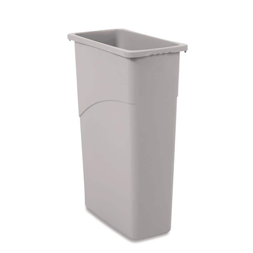 Slim Gray Plastic 23 Gallon Waste Container