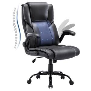 25.2 in. W Brown Faux Leather High Back Big and Tall Home Executive Chairs with 360° Swivel
