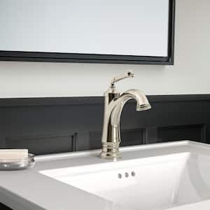 Delancey Single Hole Single-Handle Bathroom Faucet with Pop-Up Drain in Polished Nickel