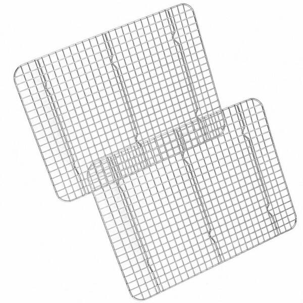 16.6 in. x 11.6 in. Non-toxic Metal Wire Cooling Rack, 1/2 Sheet Baking Rack (2-Pack)