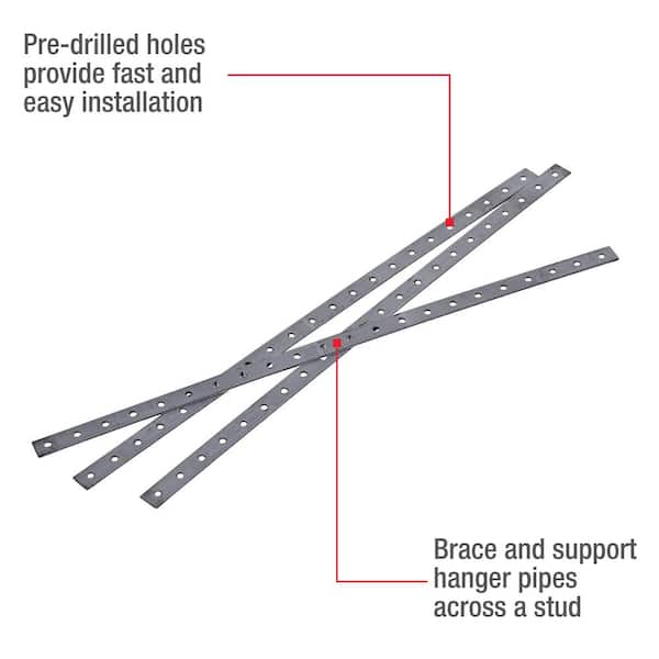 5/8 in. x 26 in. 14-Gauge Pipe Support Hyco Bar