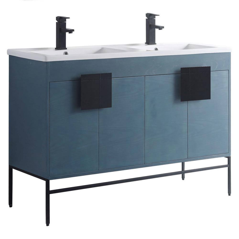 FINE FIXTURES Shawbridge 48 in. W x 18.11 in. D x 33.5 in. H Bath ...