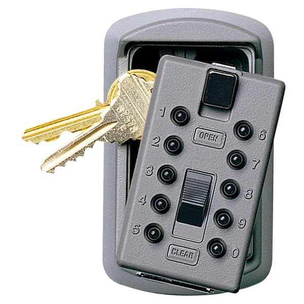 Kidde Slimline 2-Key Lock Box with Pushbutton Lock, ​Titanium