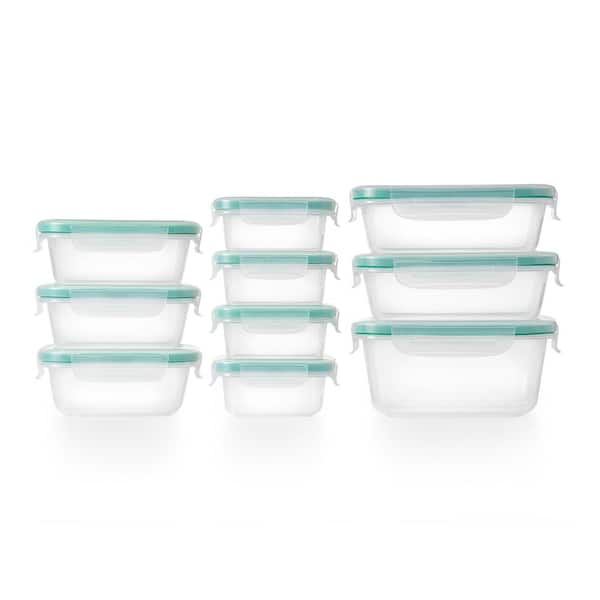 Popit! 8 Clear Food Storage Containers Set, Microwave and Freezer Safe,  Little Big Box
