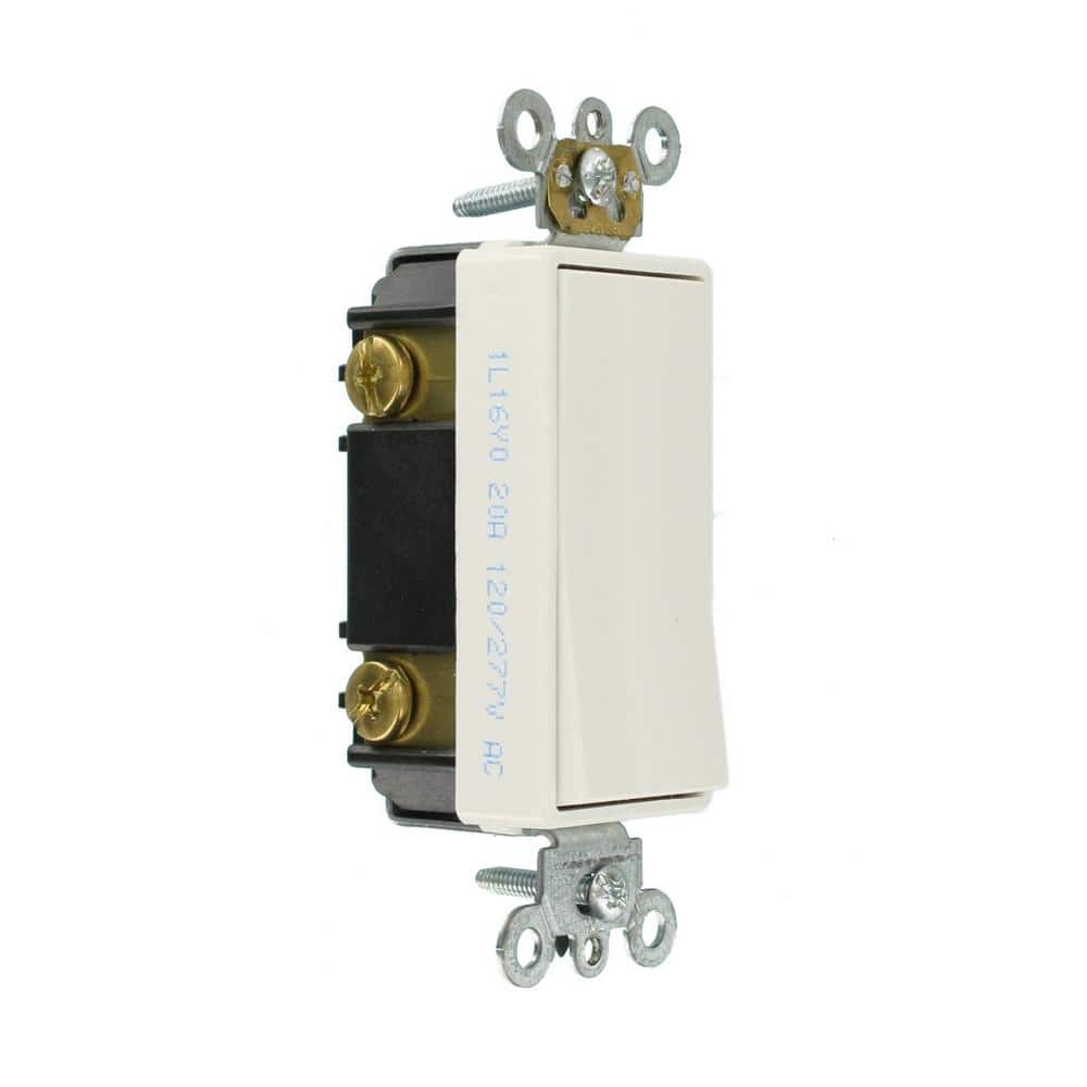 White 20 Amp 3-Way Rocker Switch