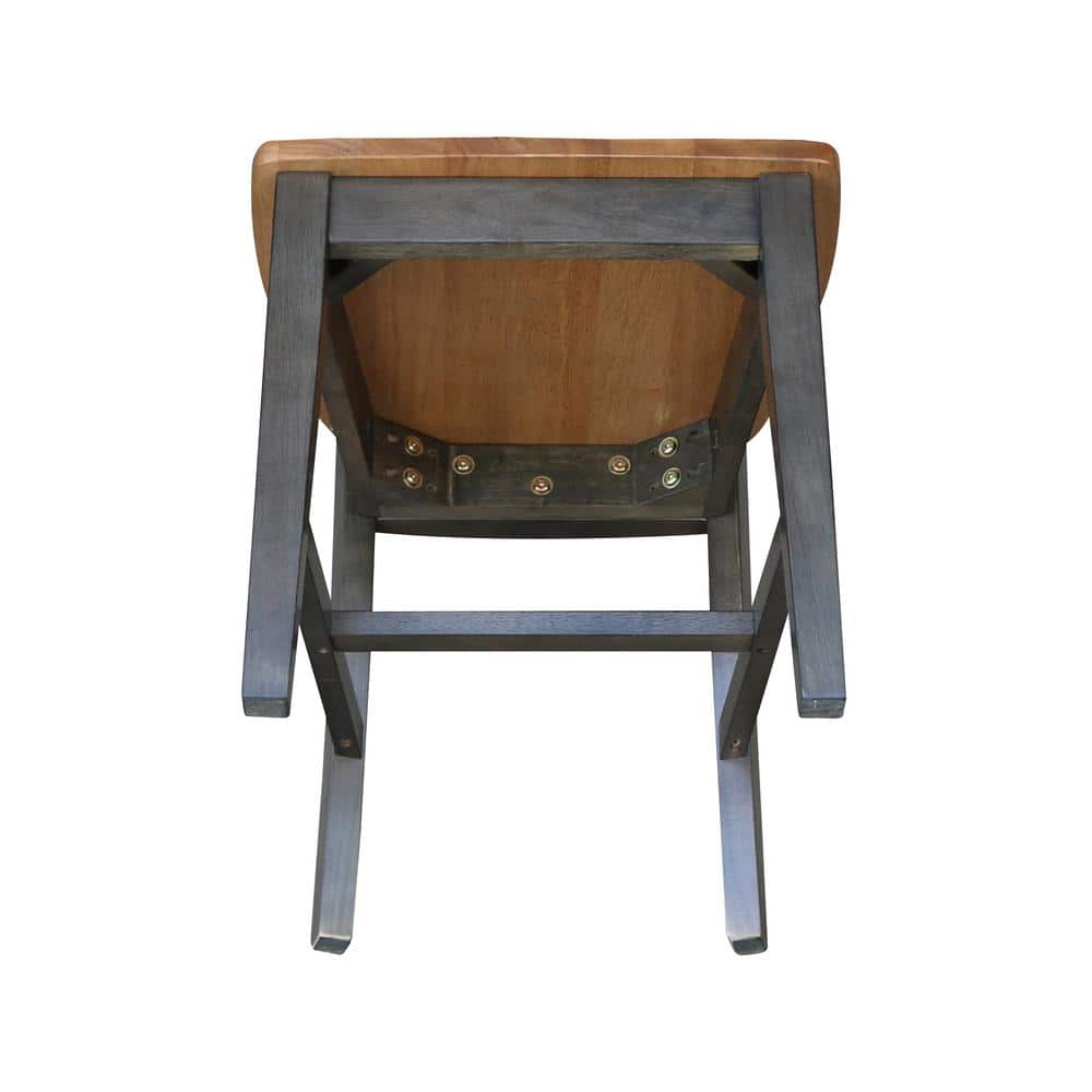 High Slat Solid Wood White Side Chair