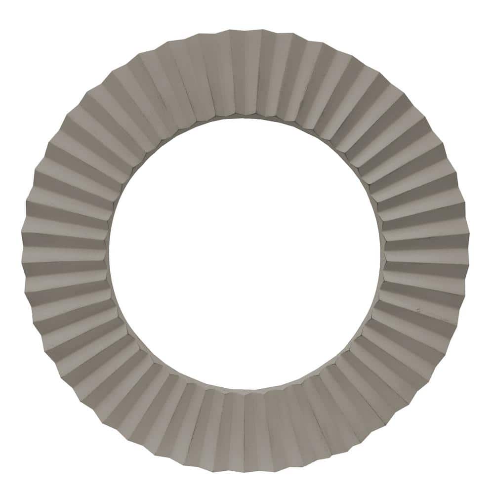 Tatahance 32 in. W x 32 in. H Round Gray Beveled Floating Wall Mirror