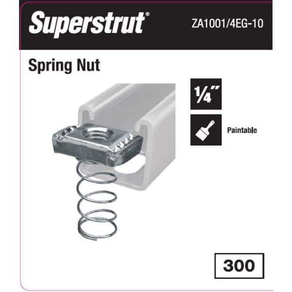 1/4 in. Strut Channel Spring Nut (5-Pack) (ZA1001/4EG-10)