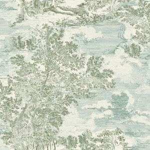 Serene Scenes Toile Willow Vinyl Peel and Stick Wallpaper Roll ( Covers 30.75 sq. ft. )