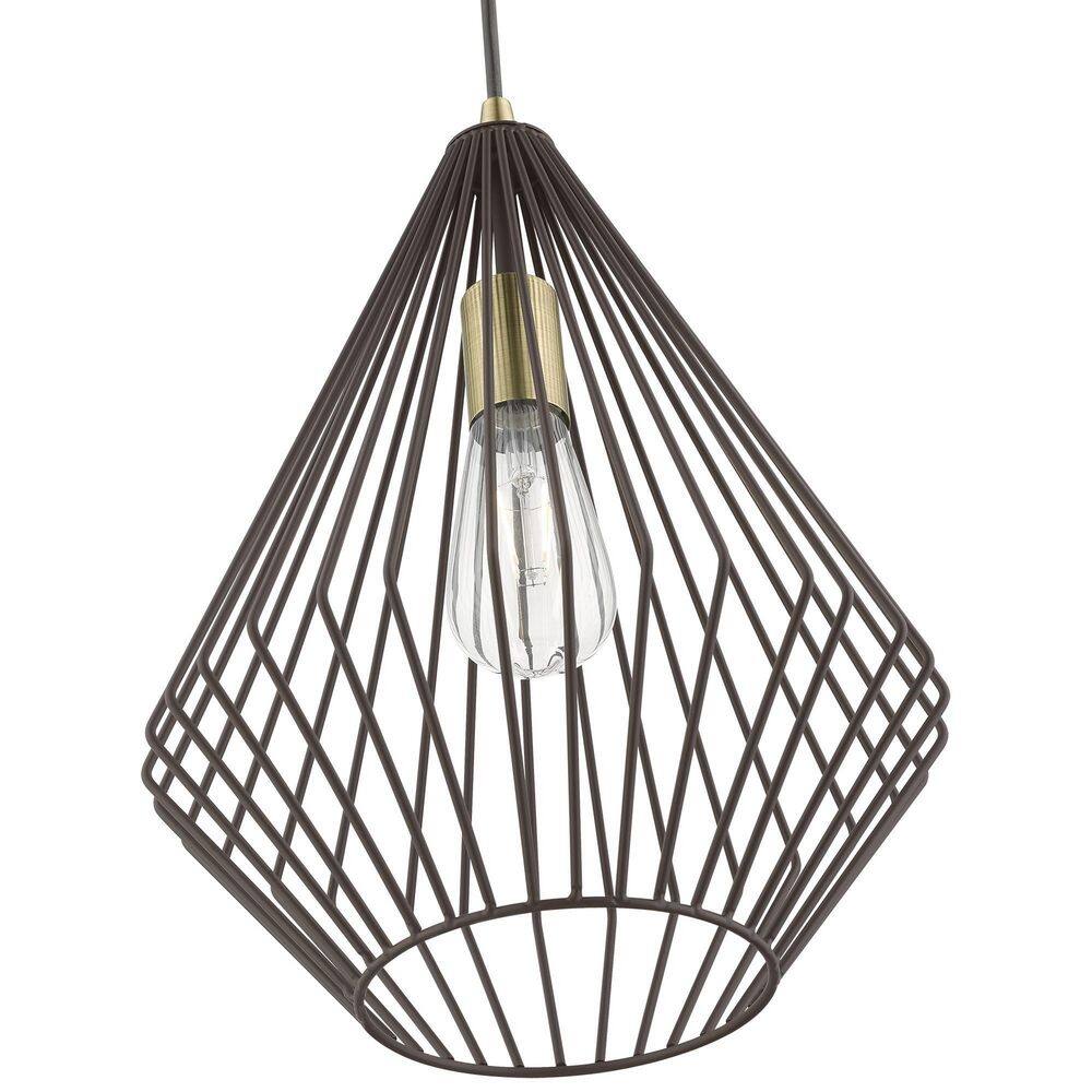 Linz Geometric Bronze & Antique Brass 1-Light Pendant