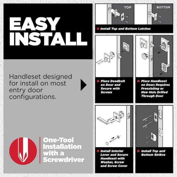 Kwikset Amador Satin Nickel Single Cylinder Entry Door