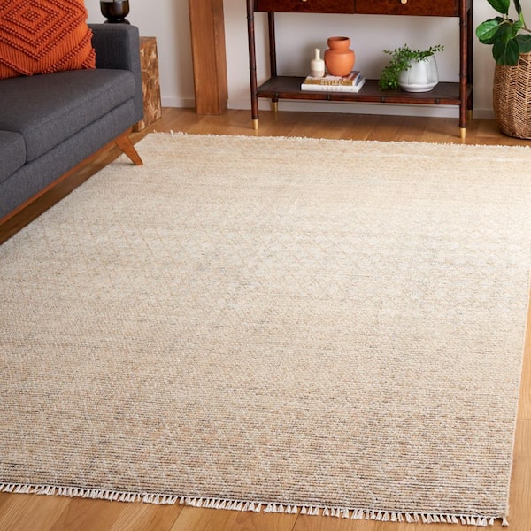 Nomad 8 ft. x 10 ft. Beige/Ivory Woven Marle Area Rug