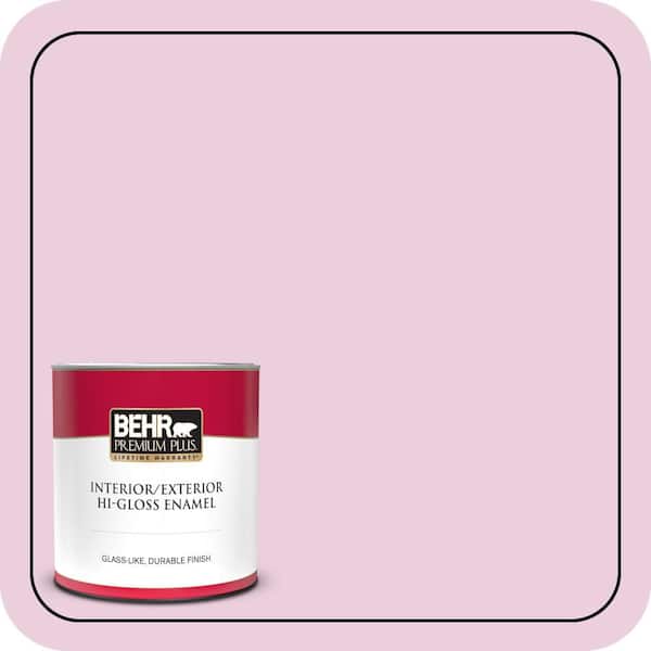 BEHR PREMIUM PLUS 1 qt. #M130-2 Creamy Freesia Hi-Gloss Enamel Interior/Exterior Paint & Primer