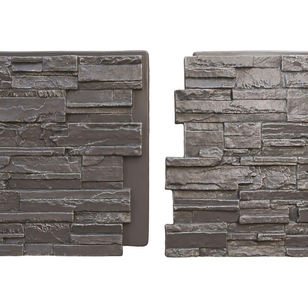 Slate Gray Faux Stone Panel for Interior and Exterior