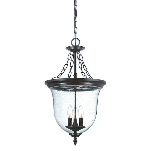 Acclaim Lighting Belle Collection 3-Light Architectural Bronze Outdoor Hanging Lantern Light Fixture