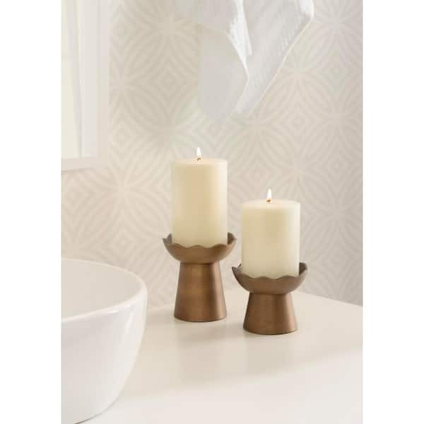 Alessia Gold Metal Candle Holder 2-Pack