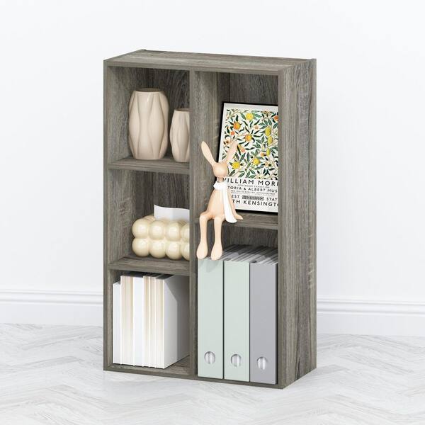 Furinno Tomi 31.5 in. Tall French Oak Wood 5-Shelf Bookcase