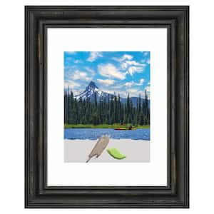 Rustic Pine Black Narrow Wood Picture Frame Opening Size 11 x 14 in. (Matted To 8 x 10 in.)