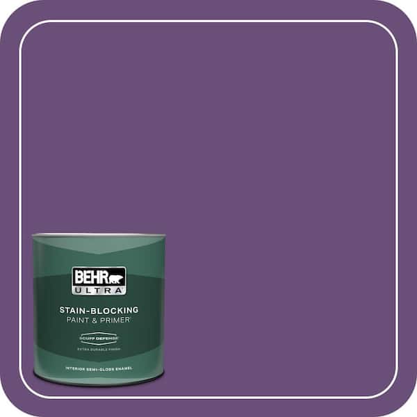 BEHR ULTRA 1 qt. #660B-7 Exotic Purple Extra Durable Semi-Gloss Enamel Interior Paint & Primer