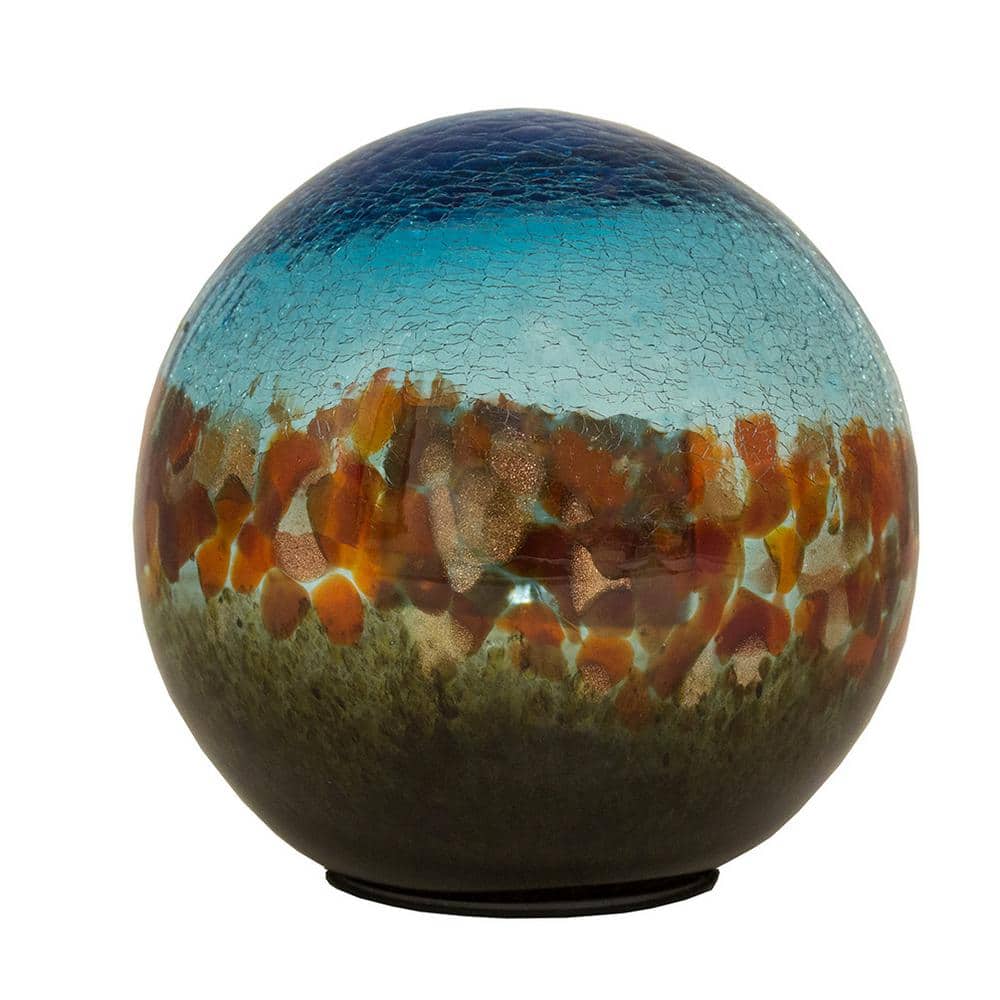 OutDoozie 7 in. Art Glass Solar Gazing Ball, SerendraODUB01030114