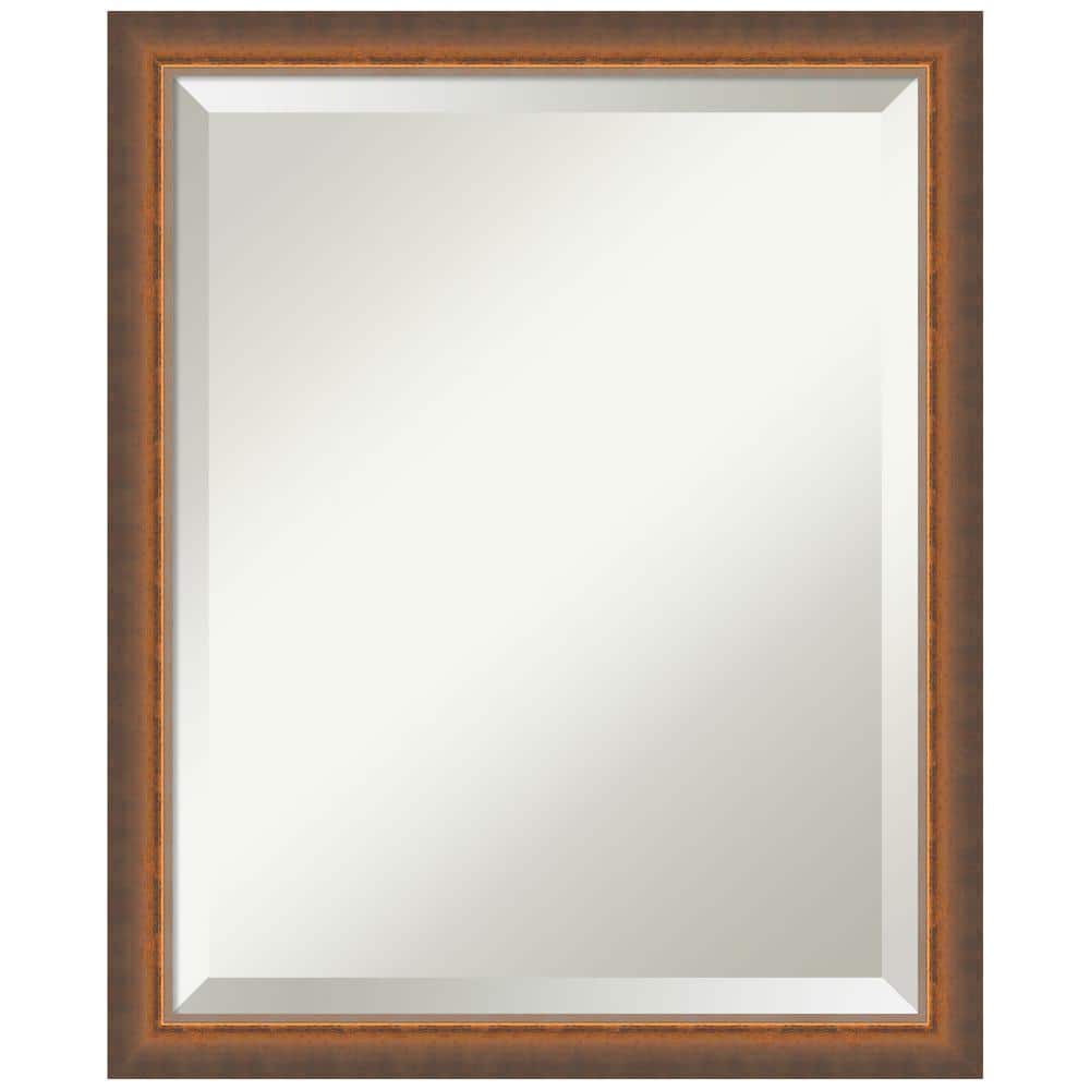 Two Tone Bronze Copper 18.25 in. x 22.25 in. Beveled Modern Rectangle Wood Framed Bathroom Wall Mirror in Bronze price history on PriceWatchPro