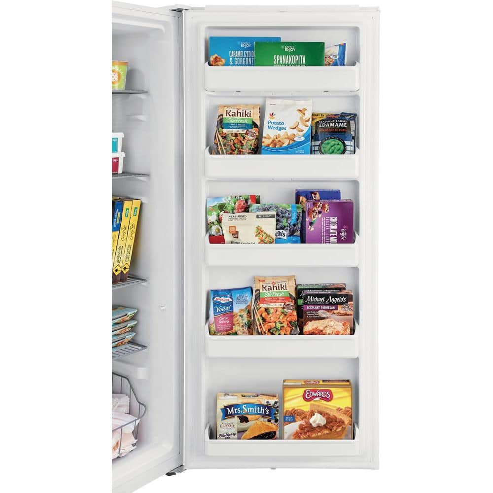 White 13 cu. ft. Frost-Free Upright Freezer with LED Lighting