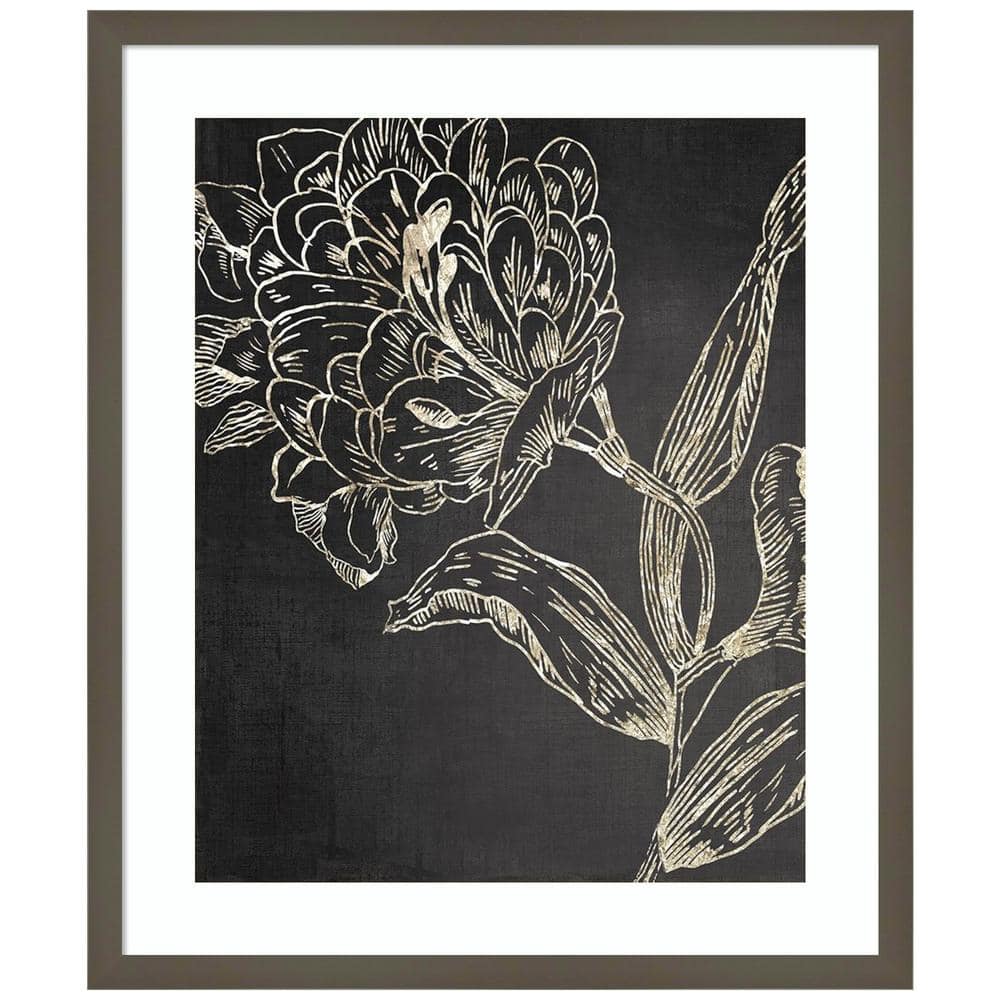 Amanti Art Golden Flower Folklore II by Asia Jensen 1-Piece Framed ...