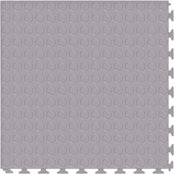 IncStores FlooringInc Light Gray Coin 20.5" W 20.5" L X .177" T Flexible PVC Garage Tiles (8 Tiles/23.35 sq.ft)