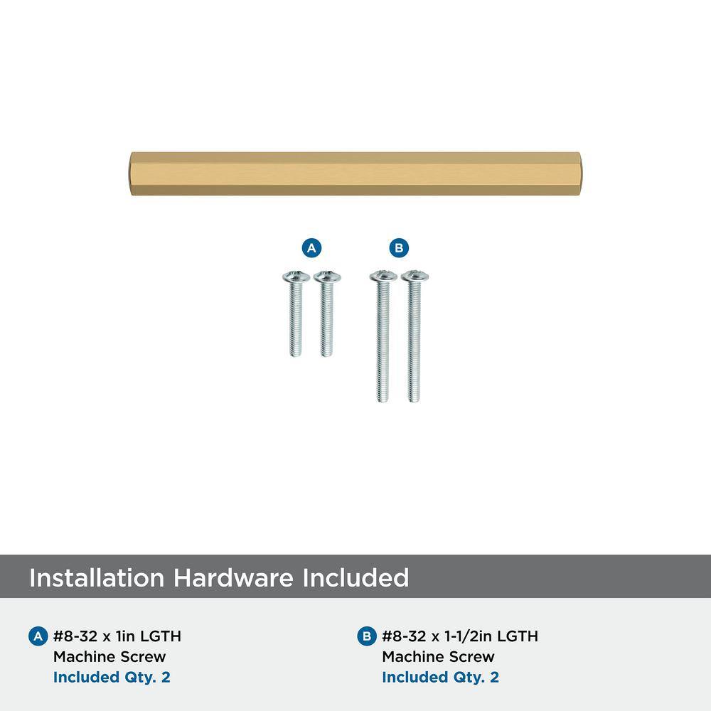 Champagne Bronze 3-Inch Modern Cabinet Pull with Mounting Hardware