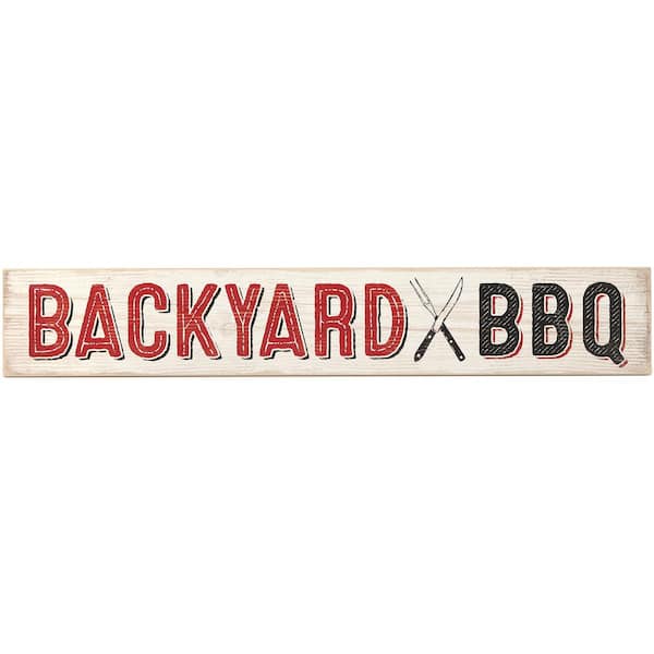 Open Road Brands Backyard BBQ Wood Decorative Sign