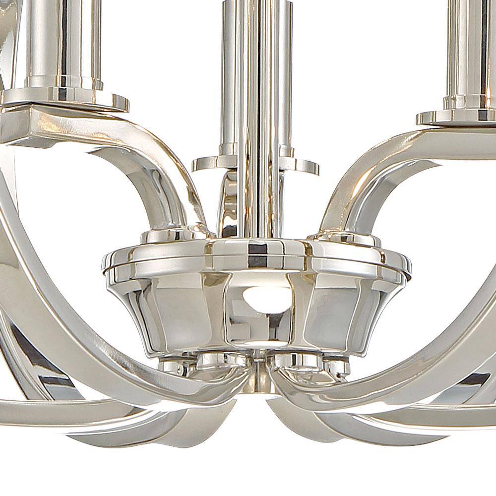 Polished Nickel 3-Light Semi Flush Mount Ceiling Fixture