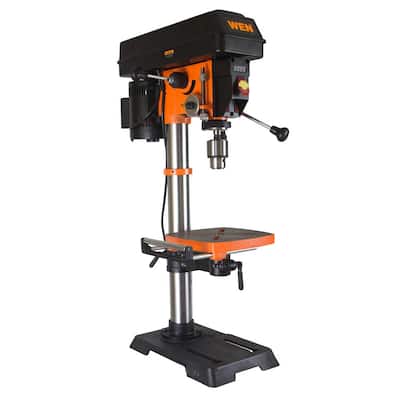 5-Amp 12 in. Variable Speed Cast Iron Benchtop Drill Press with Laser, Work Light, and 5/8 in. Chuck Capacity