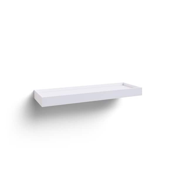 NewAge Products 42 in. W x 13.4 in. D x 3.2 in. H Home Kitchen White Floating Decorative Wall Shelf